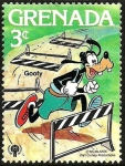 Stamps America - Grenada -  Grenada 1979 Scott 953 Sello ** Walt Disney Deportes Goofy Carrera Obstaculos 3c 