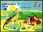 Sellos de America - Granada -  Granada 1988 Scott 1638 Sello ** Walt Disney SYDPEX Australia Camping Mickey y Pluto con Perro de Ta