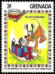 Stamps Grenada -  Grenada 1983 Scott 1178 Sello ** Walt Disney Navidad Ungenio Pluto y Figaro 3c 
