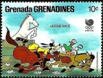 Sellos de America - Granada -  Grenada Grenadines 1988 Scott 945 Sello ** Walt Disney Juegos Olimpicos de Corea Seul Goofy Donald