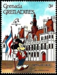 Sellos de America - Granada -  Grenada Grenadines 1989 Scott 1059 Sello ** Walt Disney Hotel de la Villa Paris Mickey 3c