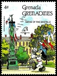 Stamps Grenada -  Grenada Grenadines 1989 Scott 1060 Sello ** Walt Disney Génie de la Bastille Paris Mickey 4c