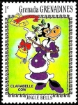 Sellos del Mundo : America : Granada : Grenada Grenadines 1983 Scott 561 Sello ** Walt Disney Navidad Jingle Bells Vaca Clarabelle 1c