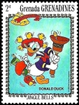 Stamps Grenada -  Grenada Grenadines 1983 Scott 562 Sello ** Walt Disney Navidad Jingle Bells Pato Donald 2c