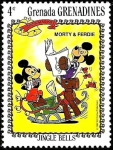 Sellos de America - Granada -  Grenada Grenadines 1983 Scott 564 Sello ** Walt Disney Navidad Jingle Bells Morty y Ferdie 4c