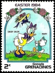 Sellos de America - Granada -  Grenada Grenadines 1984 Scott 582 Sello ** Walt Disney Easter Daisy y Huey 2c
