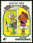 Sellos de America - Granada -  Grenada Grenadines 1984 Scott 584 Sello ** Walt Disney Easter Pato Donald 4c