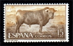Stamps : Europe : Spain :  1960 Tauromaquia: Toro de lidia Edifil 1254