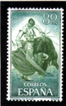 Stamps : Europe : Spain :  1960 Tauromaquia: Derechazo Edifil 1260