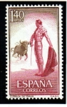 Stamps : Europe : Spain :  1960 Tauromaquia: Citando al toro Edifil 1262