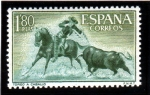 Stamps : Europe : Spain :  1960 Tauromaquia: Toreo a caballo Edifil 1264