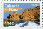 Stamps France -  FRANCIA - Golfo de Porto: Calanques de Piana, Golfo de Girolata, Reserva de Scandola