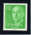 Stamps Spain -  1955-56 General Franco Edifil 1156