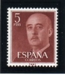 Stamps Spain -  1955-56 General Franco Edifil 1160