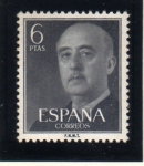 Stamps Spain -  1955-56 General Franco Edifil 1161