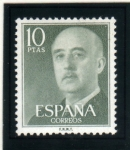 Stamps Spain -  1955-56 General Franco Edifil 1163