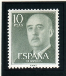 Sellos del Mundo : Europa : Espa�a : 1955-56 General Franco Edifil 1163