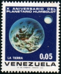 Stamps : America : Venezuela :  1973  X Aniv. Planetario Humboldt: La Tierra
