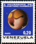 Stamps Venezuela -  1973  X Aniv. Planetario Humboldt: Marte