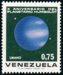 Sellos del Mundo : America : Venezuela : 1973  X Aniv. Planetario Humboldt: Urano