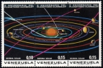 Sellos del Mundo : America : Venezuela : 1973  X Aniv. Planetario Humboldt: Sistema Solar