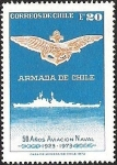 Sellos del Mundo : America : Chile : 50 AÑOS AVIACION NAVAL - ARMADA DE CHILE