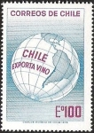 Stamps Chile -  CHILE EXPORTA VINO - GLOBO