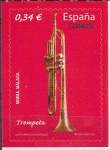 Sellos de Europa - Espa�a -  ESPAÑA 2010 4549 Sello Nuevo Instrumentos Musicales Trompeta Espana Spain Espagne Spagna Spanje Span
