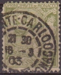 Stamps : Europe : Monaco :  Monaco 1922 Scott 26 Sello º Principe Alberto I 1fr usado Principat de Monaco 