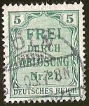 Stamps Europe - Germany -  DEUTSCHES REICH - FREI DURCH ABLOSUNG