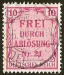 Stamps Germany -  DEUTSCHES REICH - FREI DURCH ABLOSUNG