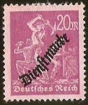 Stamps Germany -  DEUTSCHES REICH - SOBRECARGA DIENFTMARKE