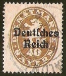 Stamps Germany -  DIENFTMARKE BAYERN SOBRESTAMPACION