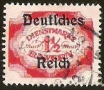 Stamps Germany -  DIENFTMARKE BAYERN SOBRESTAMPACION