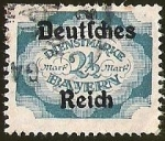 Stamps Germany -  DIENFTMARKE BAYERN SOBRESTAMPACION