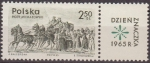 Stamps Poland -  Polonia 1965 Scott 1364 Sello Nuevo Pintura Salida del Coche de Caballos de Piotr Michalowski Polska