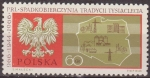 Stamps Poland -  Polonia 1966 Scott 1465 Sello Nuevo Aguila Polaca y Mapa PRL Herederos de la Tradicion Polska Poland