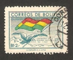 Sellos de America - Bolivia -  centº de la bandera nacional