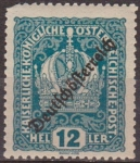 Stamps Austria -  AUSTRIA 1918 Scott 185 Sello ** Corona Austriaca Sobreimpreso 12h Osterreich Autriche 