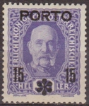 Stamps Austria -  AUSTRIA 1917 Scott J61 Sello ** Emperador Franz Josef Sobrecargado PORTO 15h 2h Osterreich Autriche 