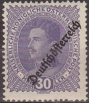 Stamps Europe - Austria -  AUSTRIA 1918 Scott 189 Sello ** Emperador Karl I Sobreimpreso 30h Osterreich Autriche 
