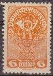 Stamps Austria -  AUSTRIA 1919 Scott 203 Sello * Post Horn 6h Osterreich Autriche 