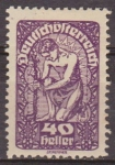 Stamps Austria -  AUSTRIA 1919 Scott 212 Sello * Alegoría de la Nueva Republica 40h c/charnela Osterreich Autriche 