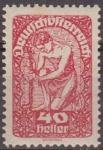 Stamps Austria -  AUSTRIA 1919 Scott 213 Sello ** Alegoría de la Nueva Republica 40h Osterreich Autriche 