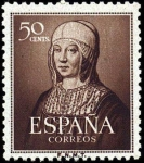 Sellos de Europa - Espa�a -  V Centenario del nacimiento de Isabel la Católica