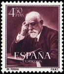 Stamps Spain -  Doctores Ramón y Cajal y Ferrán