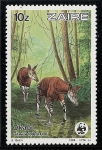Stamps Democratic Republic of the Congo -  Reserva de la fauna de los okapis