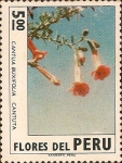 Stamps : America : Peru :  Flores del Perú: Cantua buxifolia cantuta.