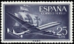 Stamps Spain -  Superconstellation y nao Santa María