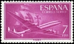 Stamps Spain -  Superconstellation y nao Santa María